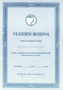 Rosina Diploma 2001