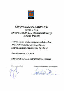 Savonlinna City Medal 2010